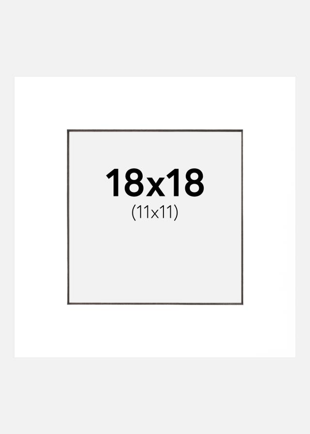 Paspartuu valge Must äär 18x18 cm (11x11 cm)