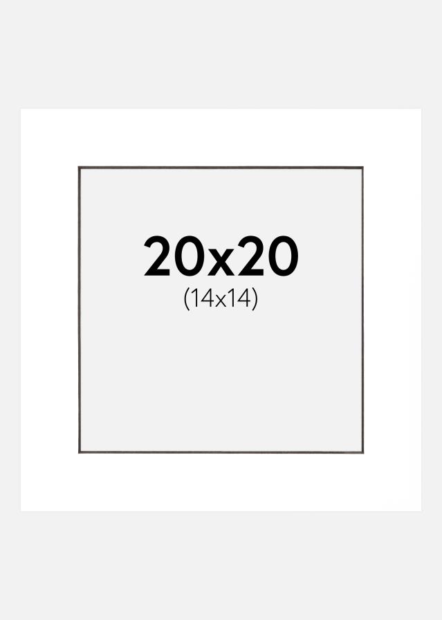 Paspartuu valge Must äär 20x20 cm (14x14 cm)