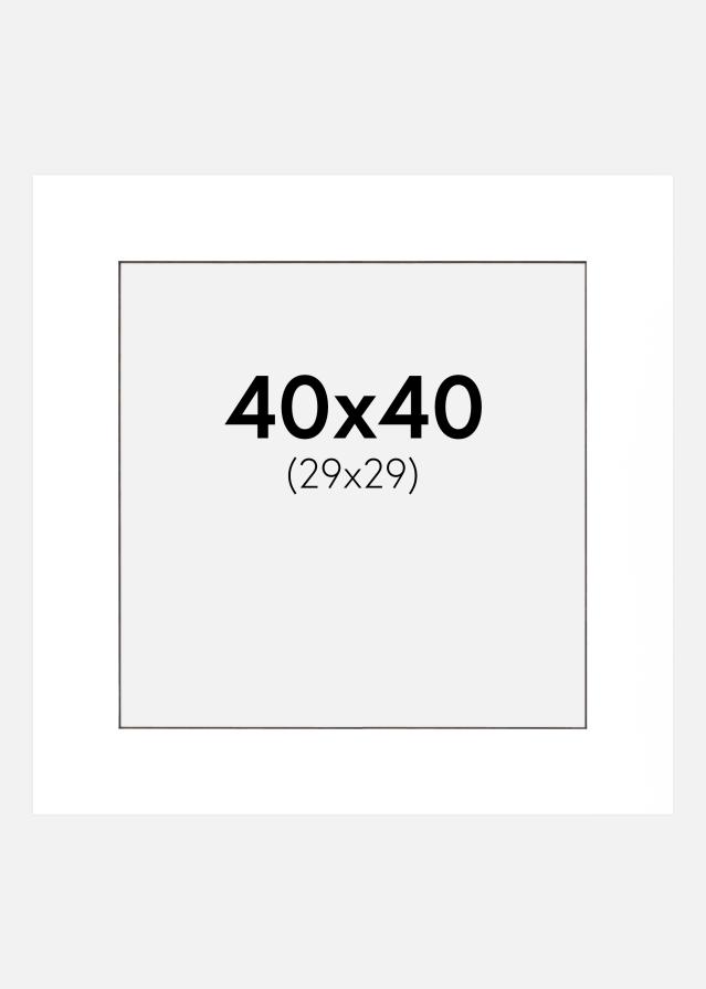 Paspartuu valge Must äär 40x40 cm (29x29 cm)