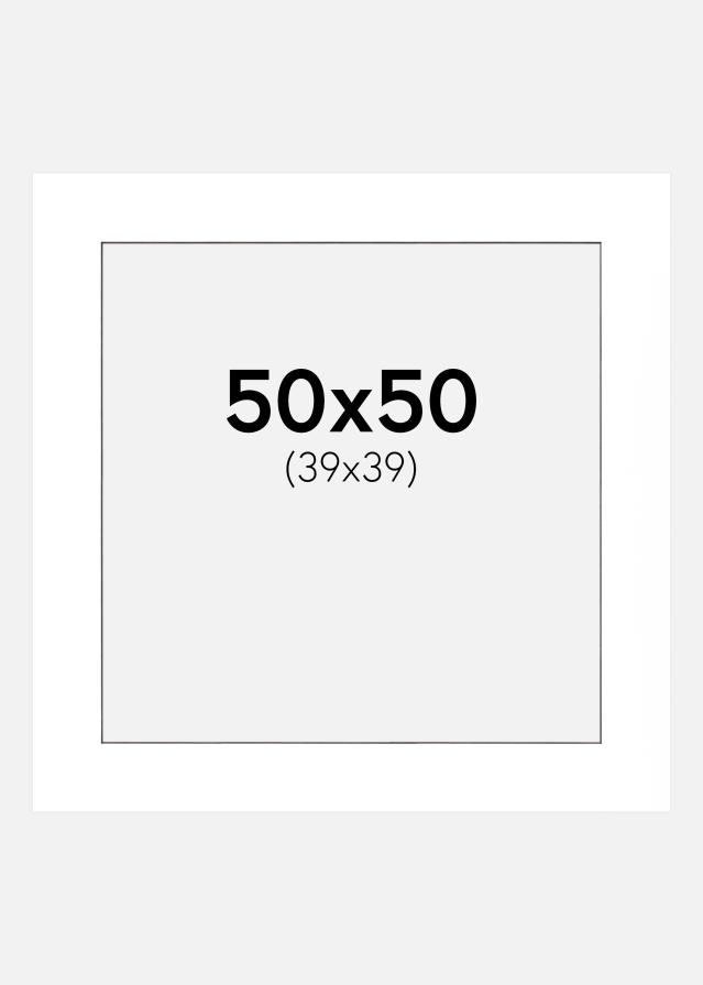 Paspartuu valge Must äär 50x50 cm (39x39 cm)