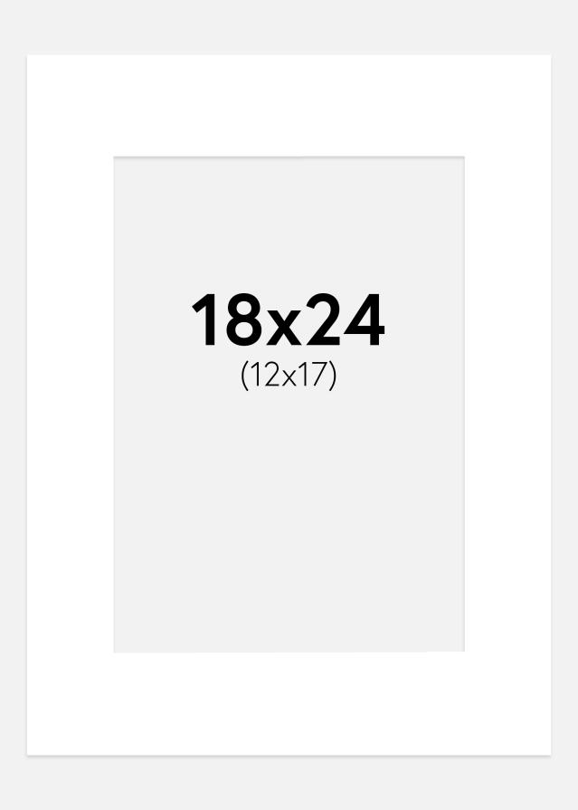 Paspartuu lumivalge Valge äär 18x24 cm (12x17 cm)