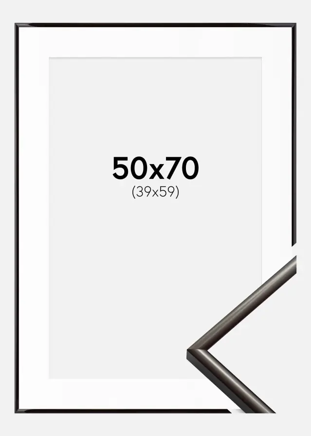 Raam New Lifestyle Espresso Brown 50x70 cm - paspartuu valge 40x60 cm