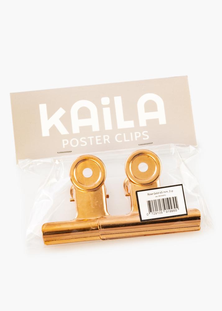 KAILA Plakat Clip Rose Gold 65 mm - 2 pk