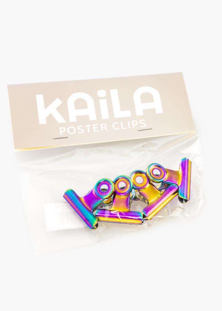 KAILA Plakat Clip Rainbow 30 mm - 4 pk