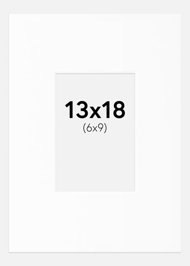Paspartuu valge standard Valge äär 13x18 cm (6x9)