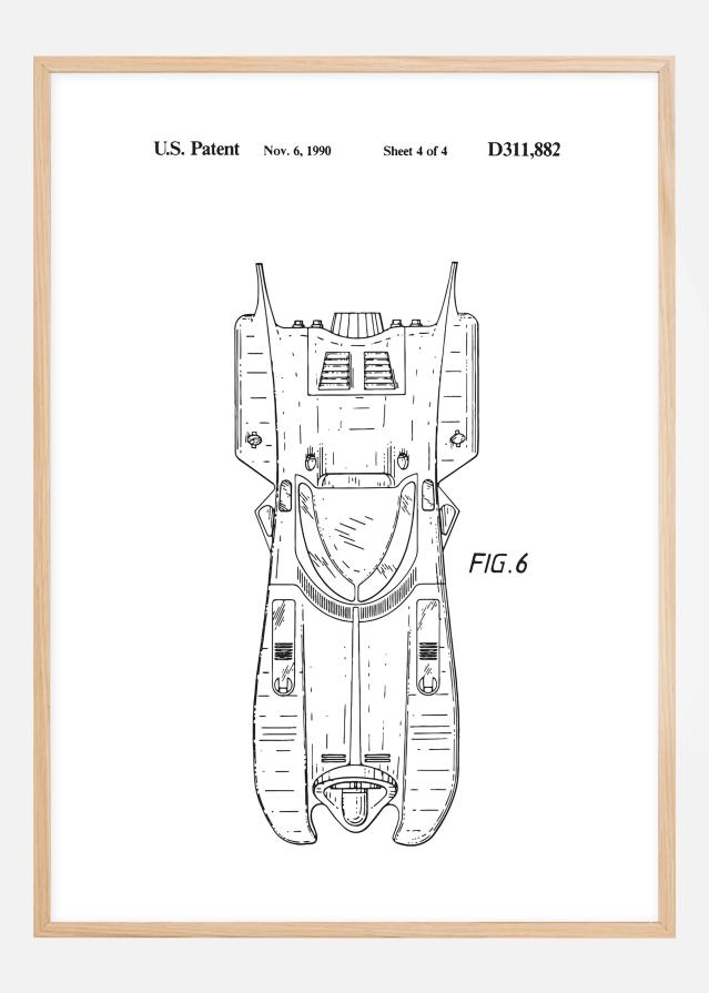 Patenteeritud joonistus - Batman - Batmobile 1990 IIII Plakat