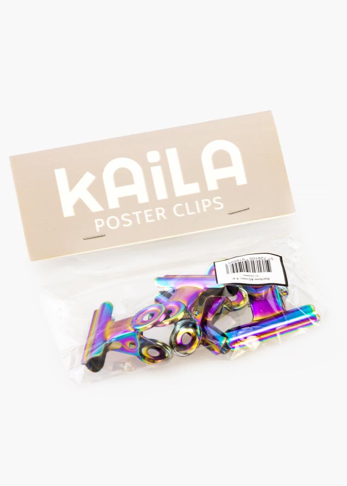KAILA Plakat Clip Rainbow 40 mm - 4 pk