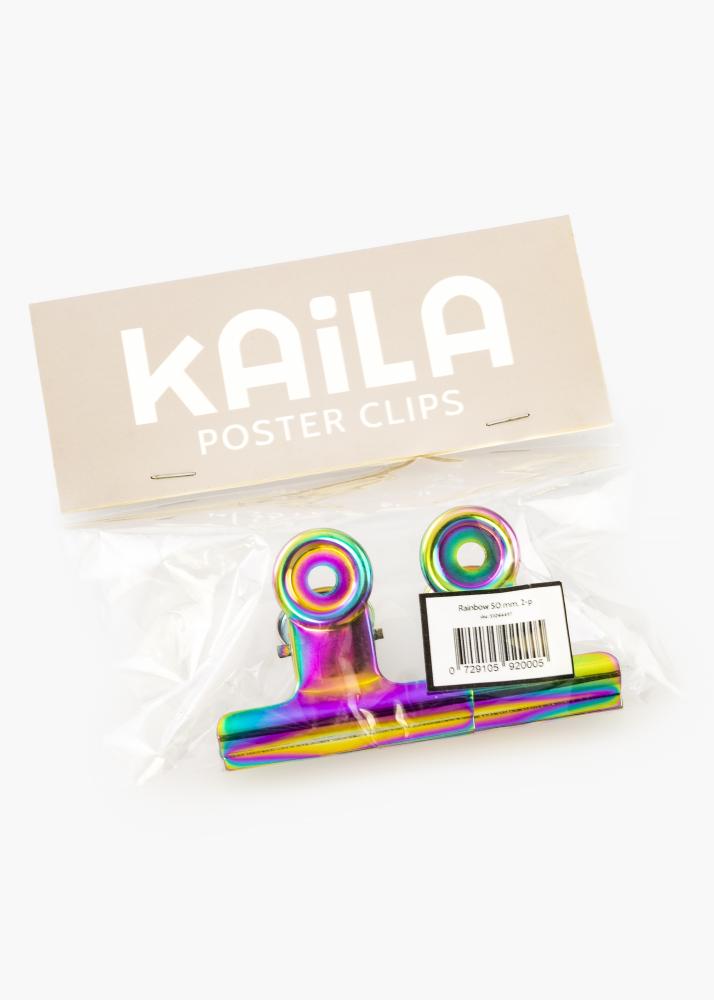 KAILA Plakat Clip Rainbow 50 mm - 2 pk