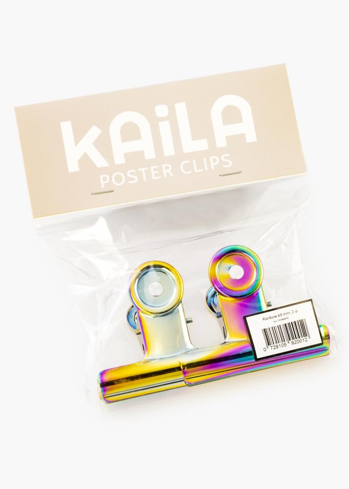 KAILA Plakat Clip Rainbow 65 mm - 2 pk