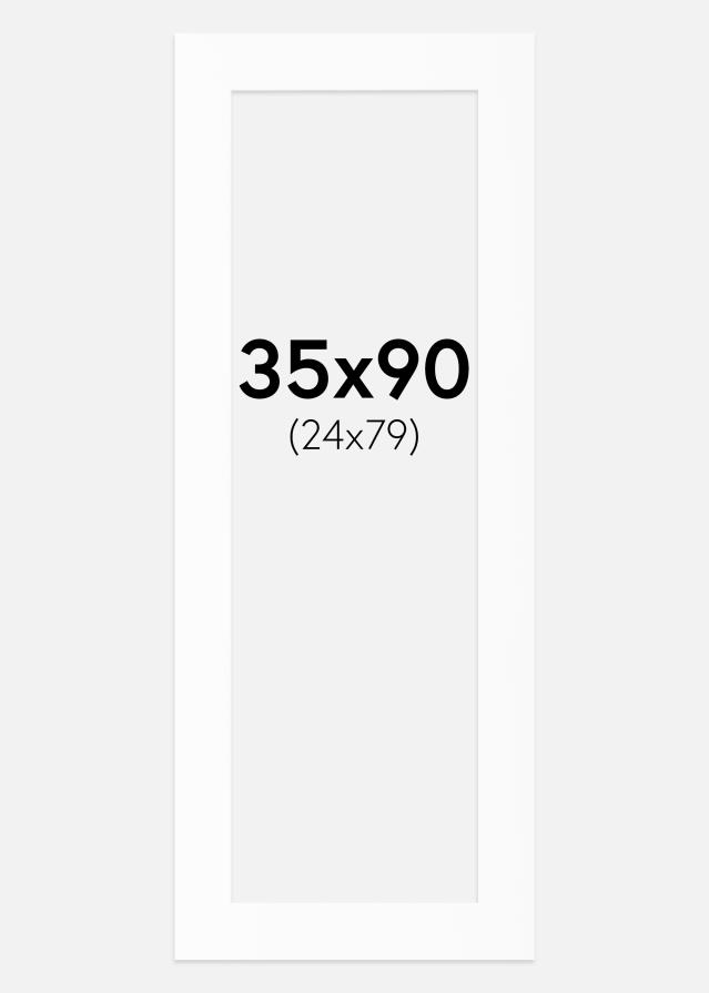 Paspartuu Valge Standard (Valge Südamik) 35x90 cm (24x79)