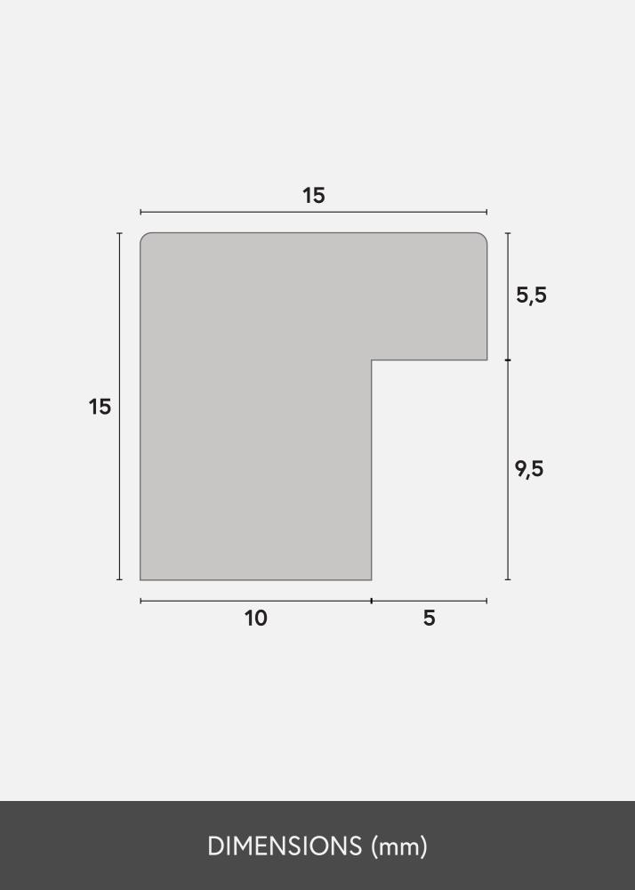 Raam Trendy tamm 30x40 cm - paspartuu muster 21x30 cm