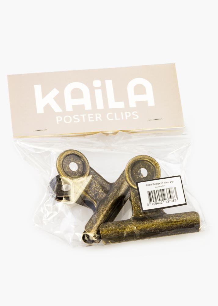 KAILA Plakat Clip retro Bronze 65 mm - 2 pk