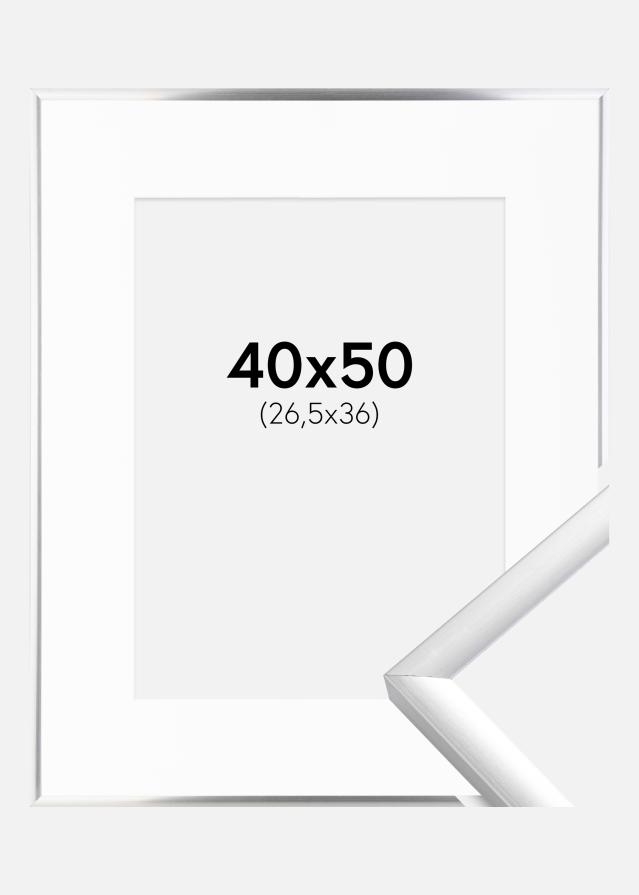 Raam New Lifestyle hobedane 40x50 cm - paspartuu valge 27,5x37 cm