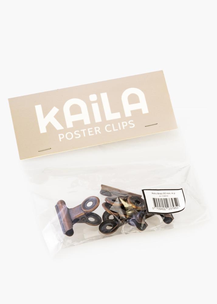KAILA Plakat Clip retro Brass 30 mm - 4 pk