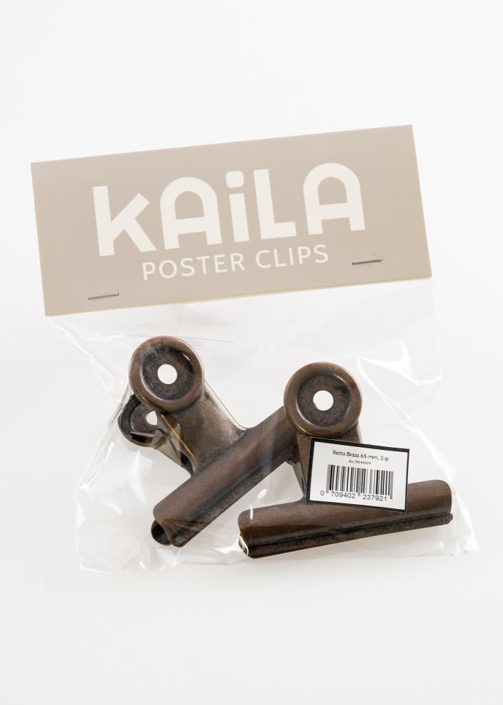 KAILA Plakat Clip retro Brass 65 mm - 2 pk