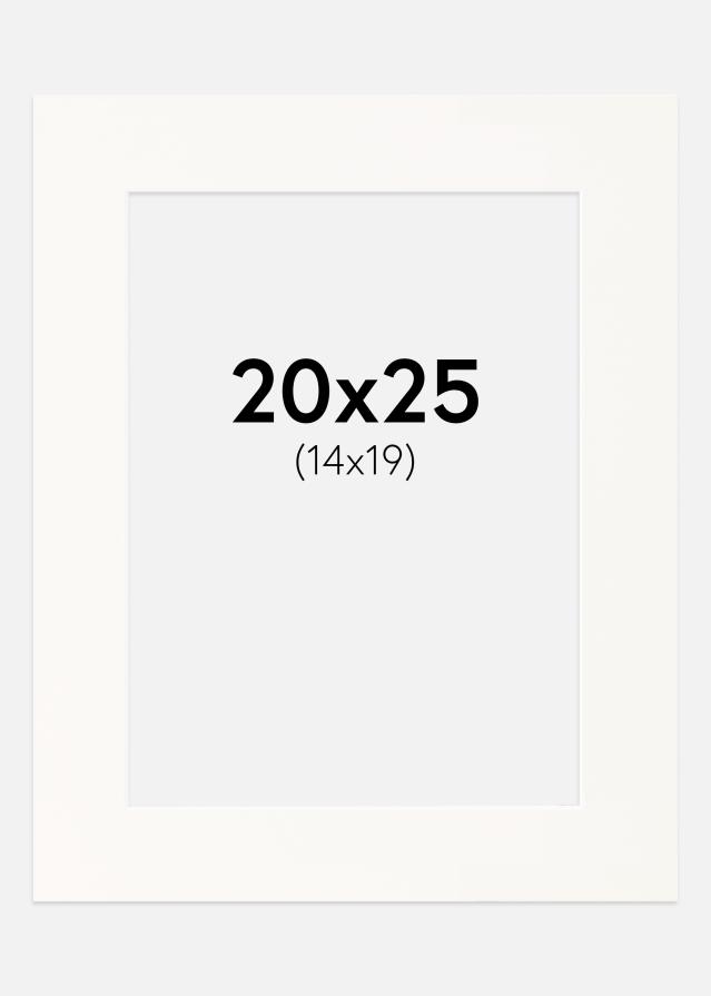 Paspartuu Antique White Valge äär 20x25 cm (14x19)