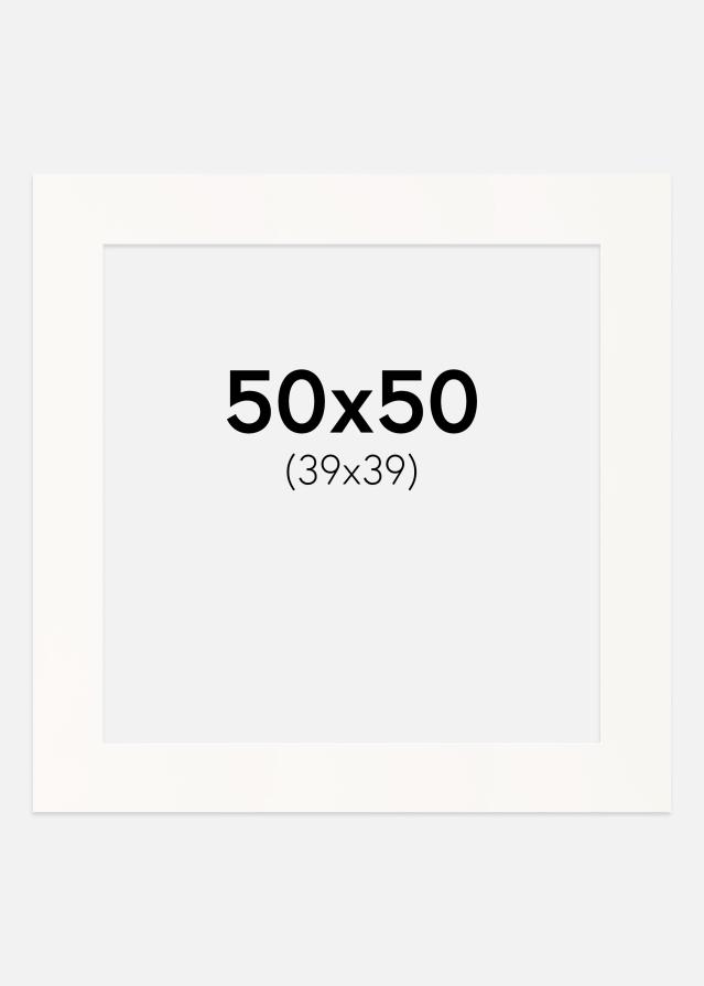 Paspartuu Antique White Valge äär 50x50 cm (39x39)