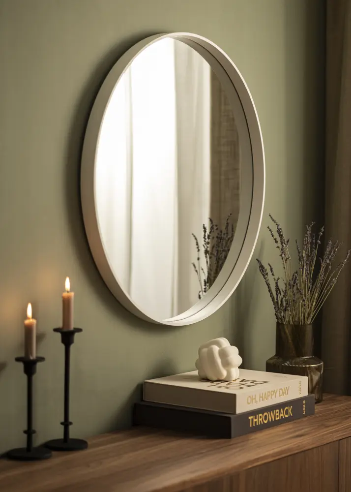 Peegel Reflection valge 70 cm Ø