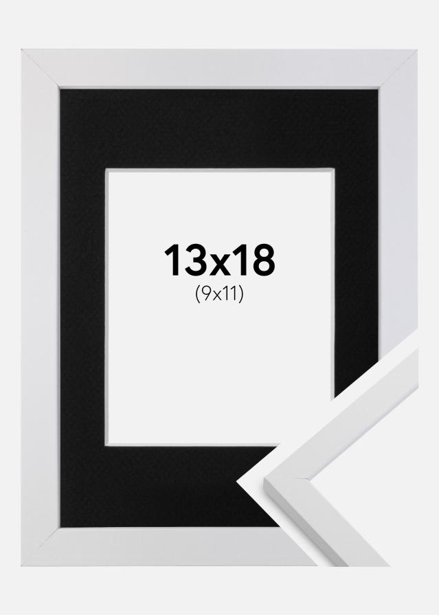 Raam Trendy valge 13x18 cm - paspartuu muster 10x12 cm