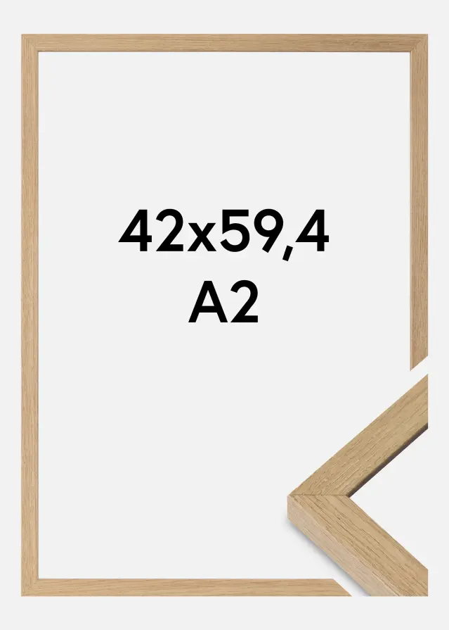 Raam Hermes Akruulklaas Natural Oak 42x59,4 cm (A2)