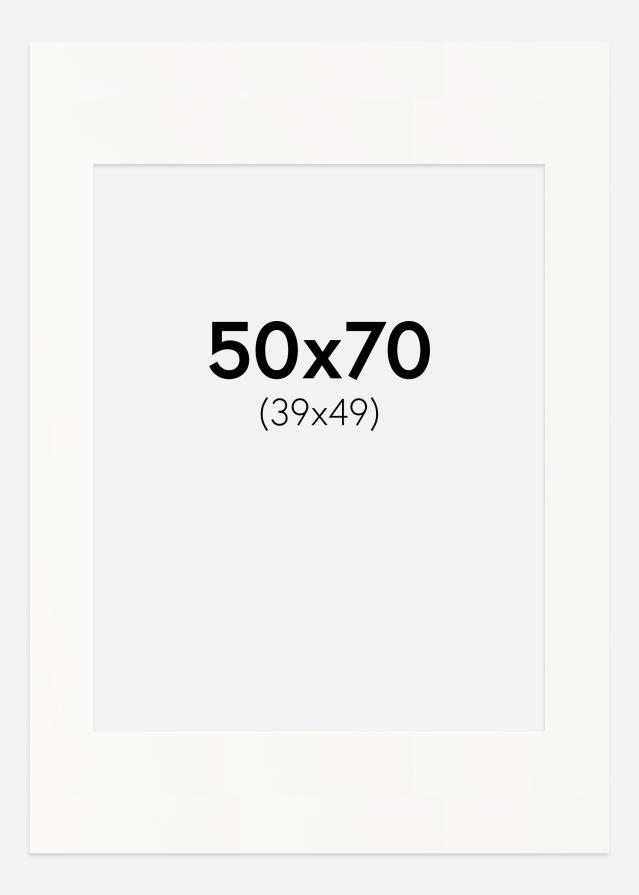 Paspartuu Antique White Valge äär 50x70 cm (39x49)