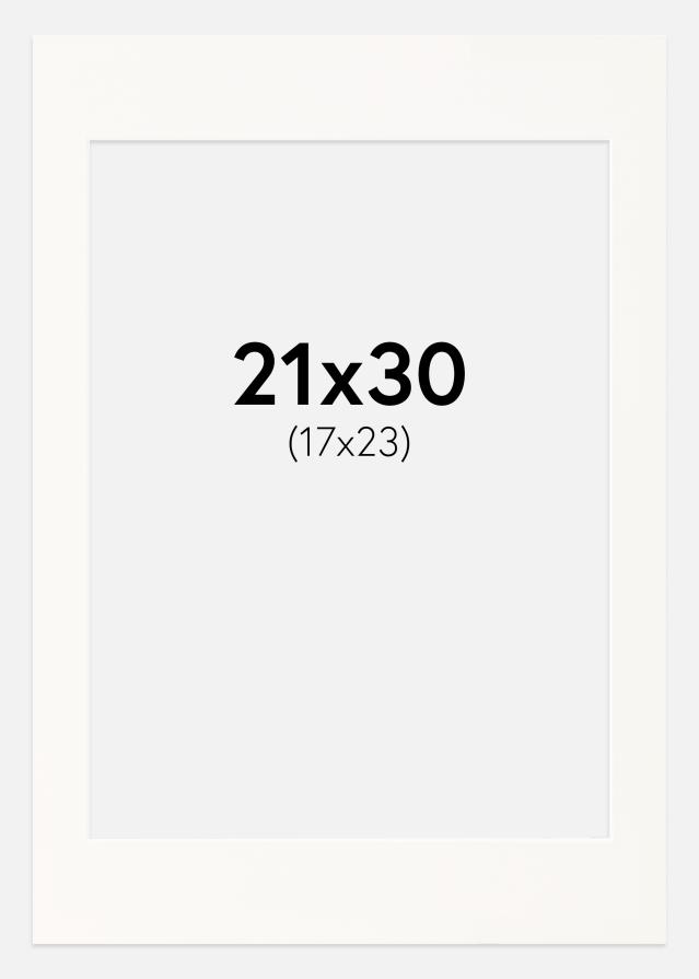 Paspartuu Antique White Valge äär 21x30 cm (17x23)