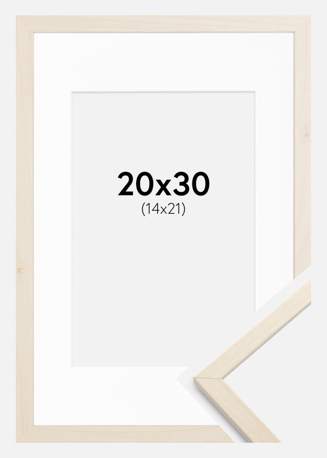 Raam Edsbyn vaher 20x30 cm - paspartuu valge 15x22 cm