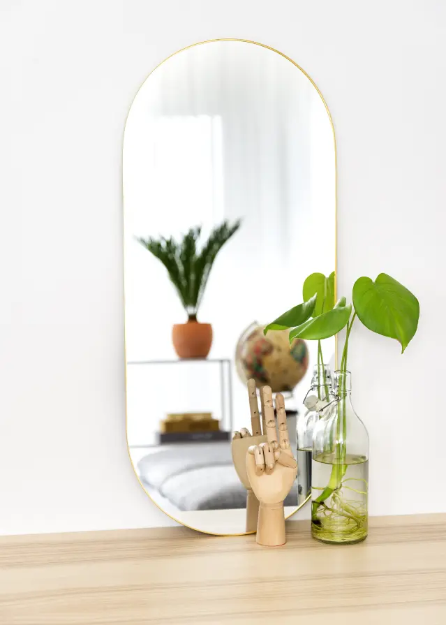 KAILA ummargune Mirror - Thin Brass 35x80 cm