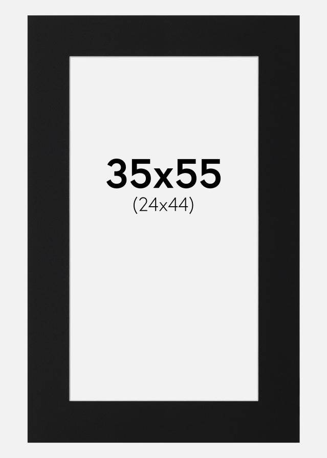 Paspartuu Must Standard (Valge Südamik) 35x55 cm (24x44)