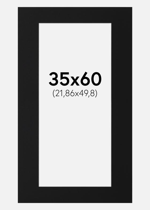 Paspartuu Must Standard (Valge Südamik) 35x60 cm (21,86x49,8)