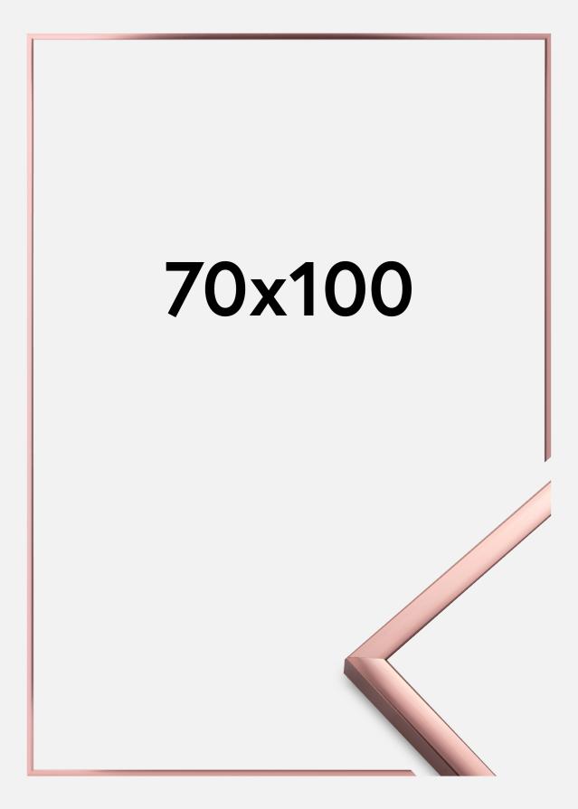 Raam Plakat Frame Aluminum Akruulklaas roosakas kuldne 70x100 cm