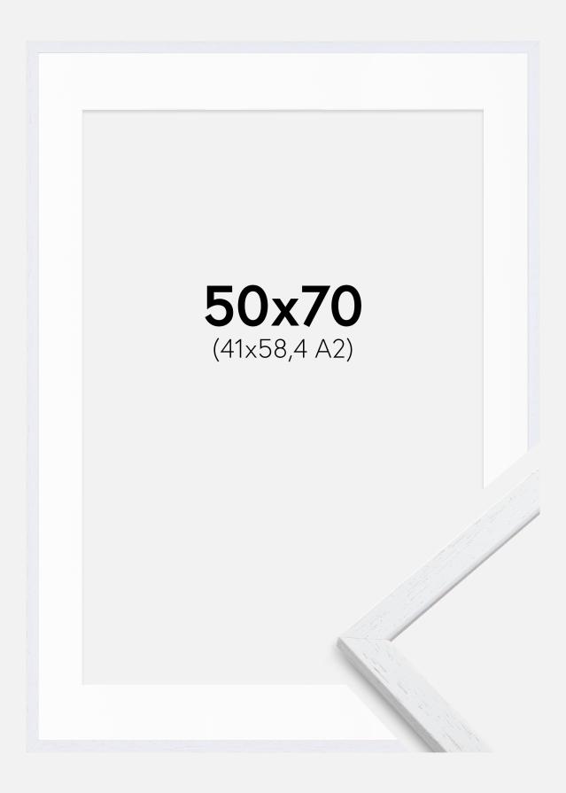 Raam Edsbyn Warm White 50x70 cm - paspartuu valge 42x59,4 cm (A2)