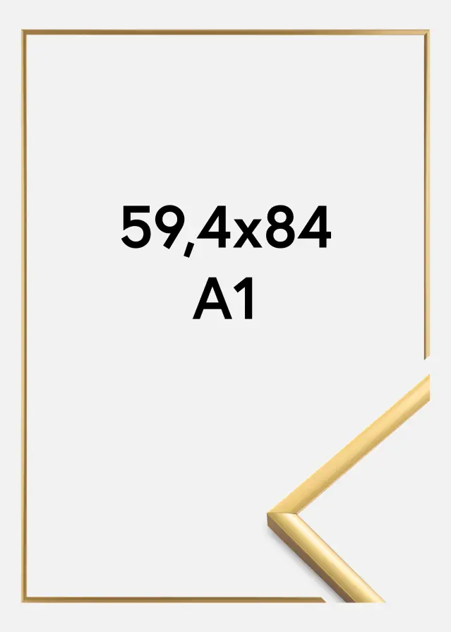 Raam New Lifestyle Akruulklaas Shiny Gold 59,4x84 cm (A1)