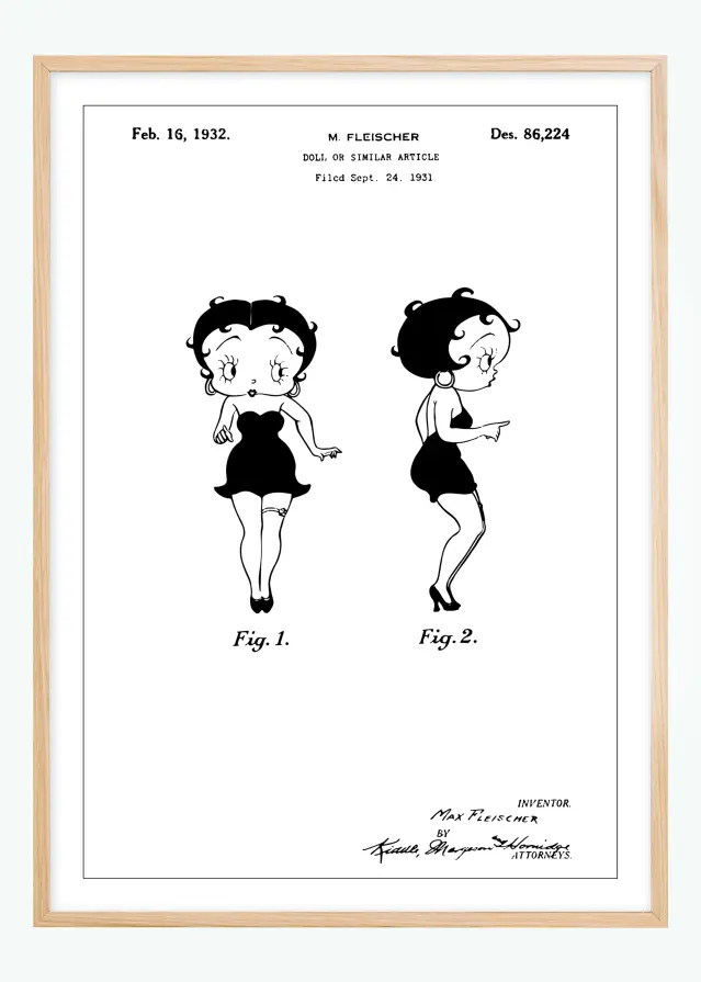Patenteeritud joonistus - Betty Boop Plakat