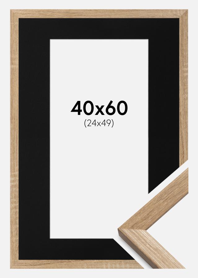 Raam Fiorito hele tamm 40x60 cm - paspartuu muster 25x50 cm