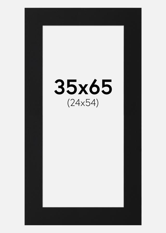 Paspartuu Must Standard (Valge Südamik) 35x65 cm (24x54)