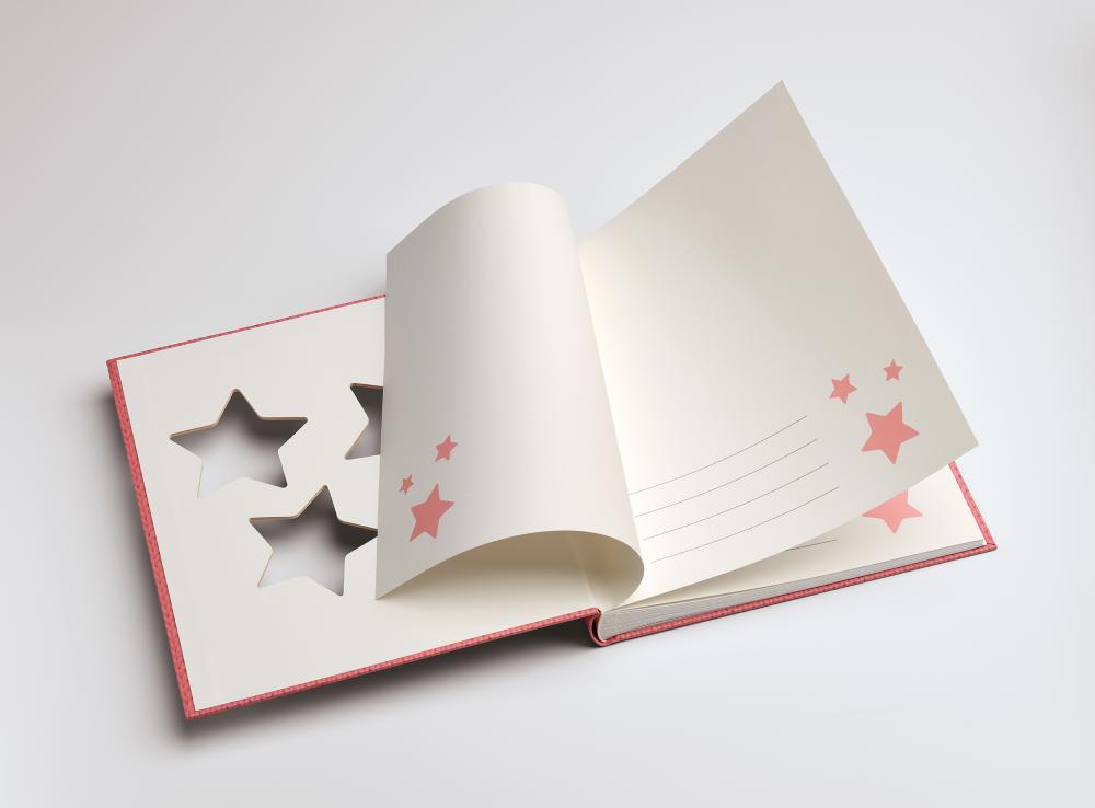 Estrella beebialbum roosa - 28x30,5 cm (50 valget lehekülge/25 lehte)