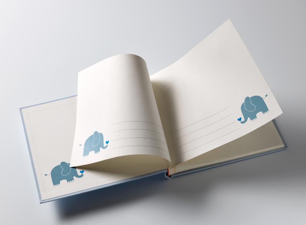 Hello beebialbum, sinine 25x28 cm (valged leheküljed / 25 lehte)