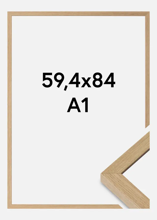 Raam Hermes Akruulklaas Natural Oak 59,4x84 cm (A1)