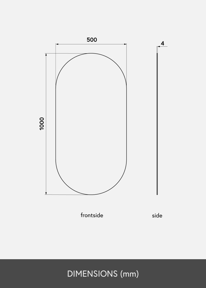 KAILA peegel ummargune Rose Gold 50x100 cm