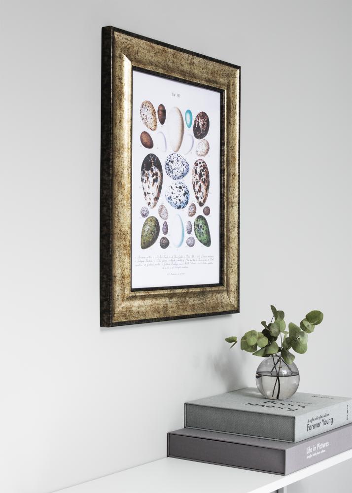 Raam Saltsjöbaden antiikkuld 35x50 cm - paspartuu muster 24x30 cm