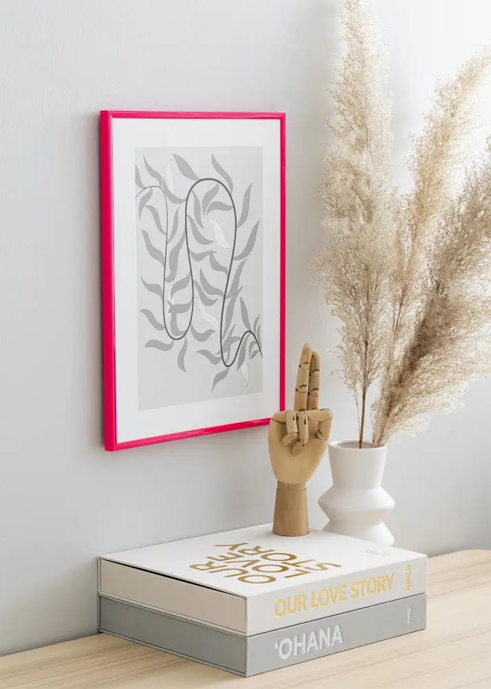 Raam New Lifestyle Hot Pink 30x40 cm - paspartuu valge 21x29,7 cm (A4)