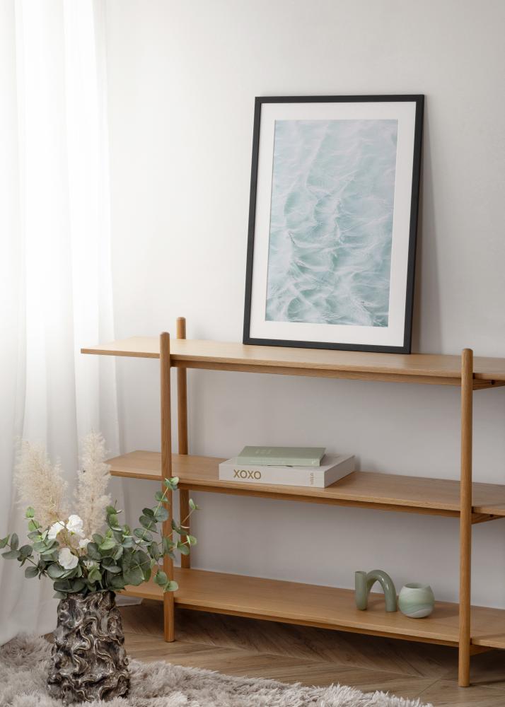 Raam Jämtland Akruulklaas Must 9x80 cm