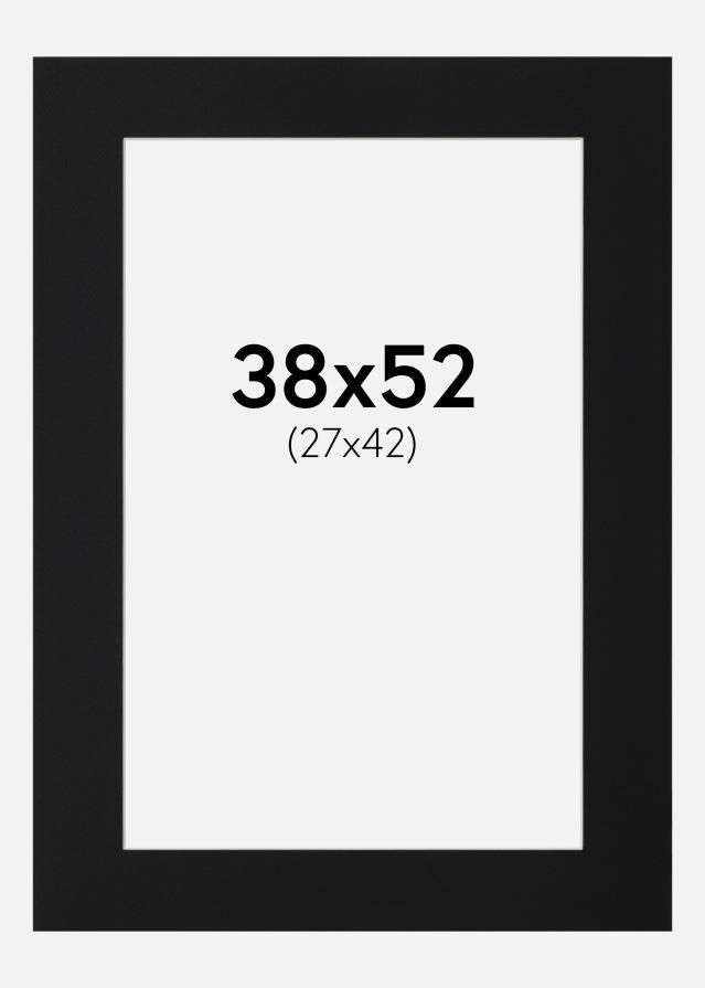 Paspartuu Must Standard (Valge Südamik) 38x52 cm (27x42)