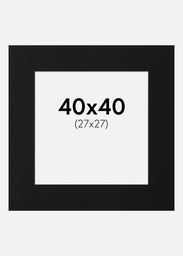 Paspartuu Must Standard (Valge Südamik) 40x40 cm (27x27)