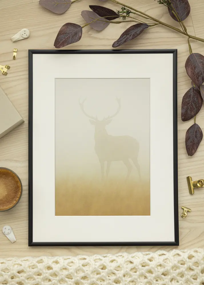 Raam New Lifestyle matt must 30x30 cm - paspartuu valge 8x8 inches