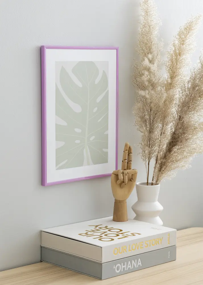 Raam New Lifestyle helelilla 30x40 cm - paspartuu muster 18x27 cm
