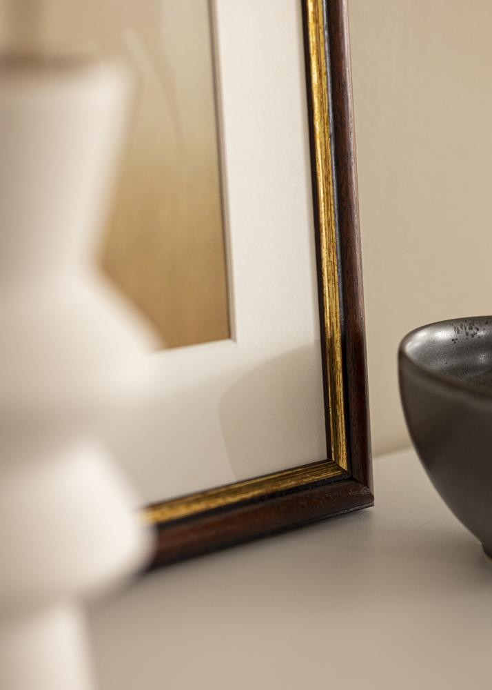 Raam Siljan pruun 45x45 cm - paspartuu Valge 14x14 tolli