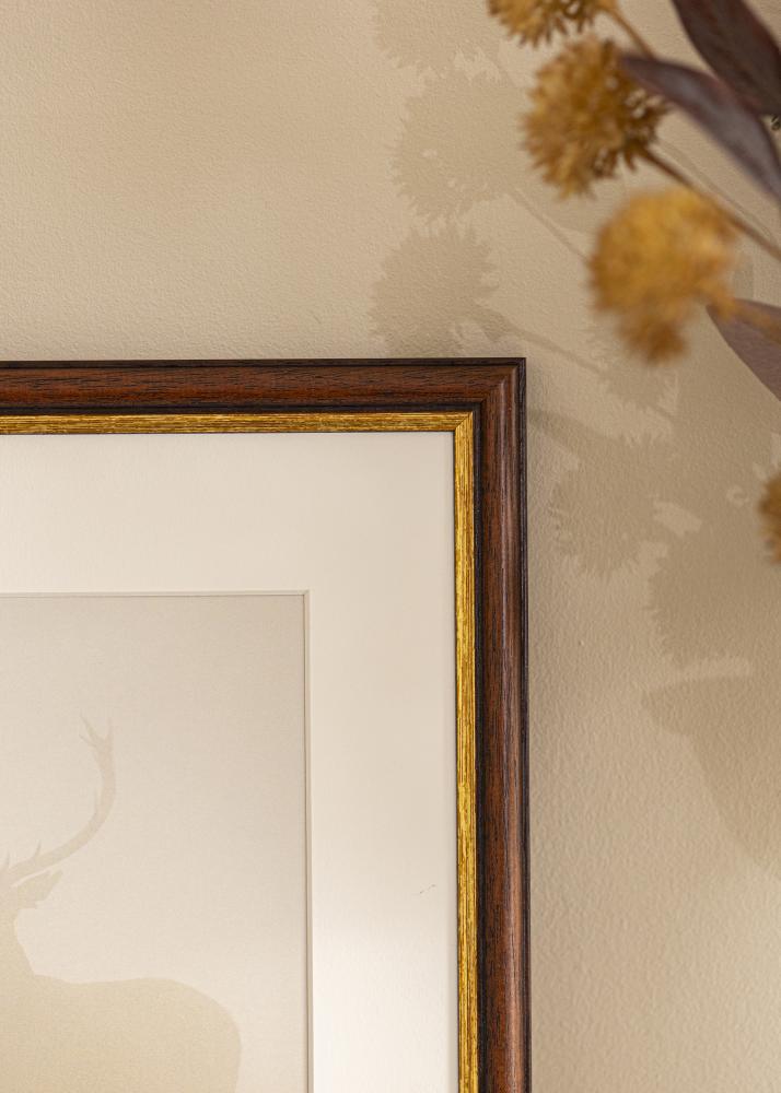 Raam Siljan pruun 45x45 cm - paspartuu Valge 14x14 tolli