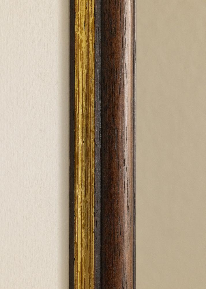 Raam Siljan pruun 45x45 cm - paspartuu Valge 14x14 tolli